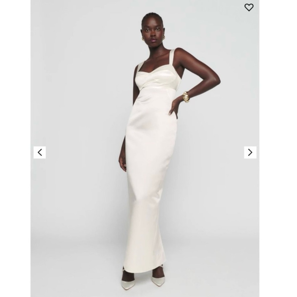 Reformation Elegant Cream Evening Gown Wedding Dress